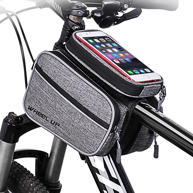 rynker Fedt Alt det bedste EVA TPU Mørk grå cykel trunk taske vandtæt vandtæt cykel ramme taske |  Jogori