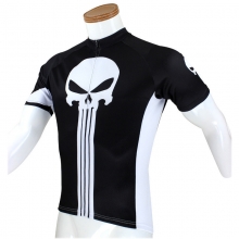 Black Ghost Teeth Punisher Short Sleeved Cycling Jersey