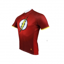Marvel Superhero The Flash Cycling Jerseys Red Short Sleeved Bike Jersey