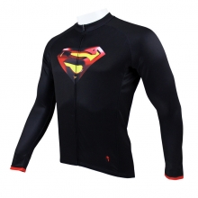 Marvel Superman Cycling Jersey Superhero Long Sleeve Bike Jersey