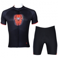 Superhero Spider Man Cycling Sets Black Cycling Suits