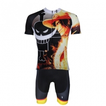One Piece Portgas D. Ace Cyling Sets with 3D Padded Shorts