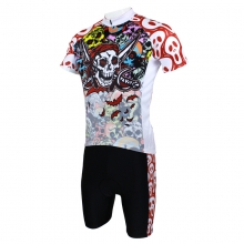Short Sleeve Pirate Skull Cycling Sets with Shorts