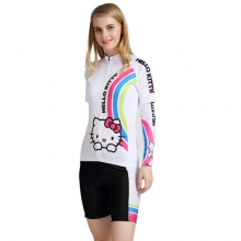 White Hello Kitty Cycling Suits With Tight Shorts
