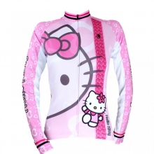 Long Sleeve Pink Hello Kitty Cyling Jersey