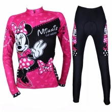 Minnie Mouse Cycling Sets Long Sleeve Disney Mickey Mouse Bike Jersey