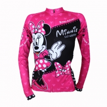 Minnie Mouse Cycling Jerseys Mickey Mouse Long Sleeve Bike Jersey