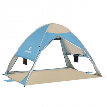 3 Man Blue Windproof Beach Tent Wearable Automatic Green