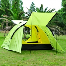 4 person Rain Waterproof Camping Tent Foldable 2 Bedroom Tent