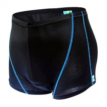 Micro Elastic Men Anatomic Design Solid Color Spandex Bule Black Cycling Under Shorts