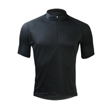 UV Resistant Black Cycling Jersey Men Winter Short Sleeve Custom Cycling Clothing