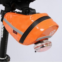 PU Black Cycling Pouch Red Waterproof Bike Seat Bag