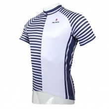 Elastane Stripes Mountain Bike Shirts Men Short Sleeve Cycling Jersey