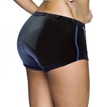 Elastane Women Padded Shorts Anatomic Solid Color Spandex Bule Black Relaxed Cycling Under Shorts