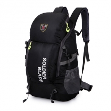 Scratch-resistant Oxford Nylon Black Outdoor Backpack Purple Laptop Packs 40 L Hiking Backpack