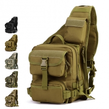 2 L Comfortable Shoulder Messenger Bag Nylon Brown Hiking Packs