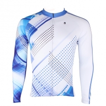 Long Sleeve Men Winter Lining Fleece Thermal Cycling Jersey Polyester Black Bicycle Jerseys