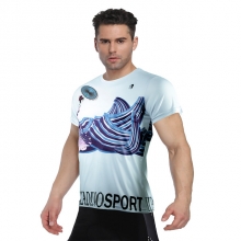 Short Sleeve Men UV Resistant Crew Neck Slim Running T Shirt Cycling T-shirt