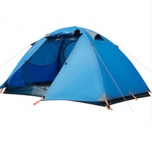 Four Man Orange Foldable Camping Tent Dust Proof Blue 3000Mm Waterproof Tent