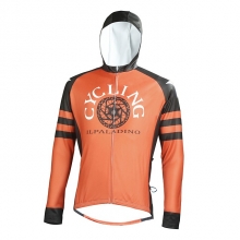 Men Winter Lining Fleece Thermal Cheap Cycling Jerseys Ultraviolet Resistant Orange Road Bike Jersey