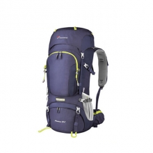 65 L Black High Capacity Rucksack Breathable Polyester Knit Stretch Violet Hiking Backpacks For Women