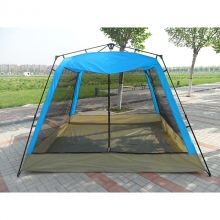 Breathability Automatic Green / Yellow Screen Tent Blue UV Resistant 8+ people Screen House