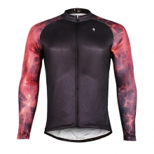 Micro Elastic Black Bike Shirts Long Sleeve Men Winter Lining Fleece Thermal Bicycle Jerseys