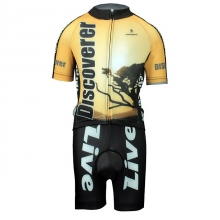 Elastane Black Yellow Cycling Team Kits Girls' Short Sleeve Cycling Wear with Shorts