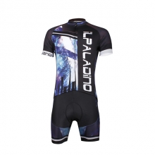 Elastane Men Cycling Suit Black Skull Road Cycling Kit with Shorts