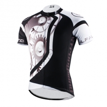 Ultraviolet Resistant Men Short Sleeve Mountain Bike Jersey Black Cycling Clothes
