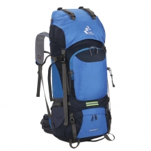 Breathable Nylon Black Bag For Trekking Red High Capacity 60 L Trekking Backpack