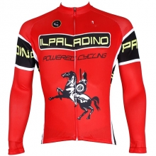 Long Sleeve Men Winter Lining Fleece Thermal Cycling Jersey UV Resistant Red Mtb Jersey