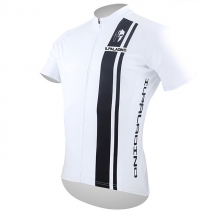 YKK zipper Black White Cycling Jersey Short Sleeve Men Mtb Jersey