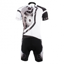 Elastane White Back Holiday Cheap Cycling Kits Short Sleeve Men Cycling Suit with Shorts