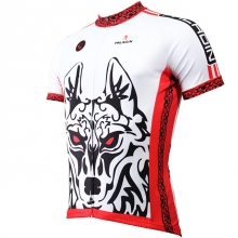 Pocketed White Animal Terylene Custom Cycling Clothing Short Sleeve Men Unique Cycling Jerseys