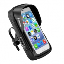 1.5 L Phone Holder Bike Handlebar Bag Touch Screen EVA Black Bike Phone Bag