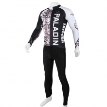 UV Resistant Black Cycling Team Kits Men Long Sleeve Cycling Outfits with Tights