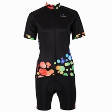 Moisture Wicking Back Bubble Custom Cycling Kit Short Sleeve Women Cycling Suit with Shorts