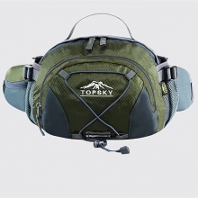 8 L Wear Resistance Hiking Waist Bag Multi Functional Nylon Army Green Hiking Bag