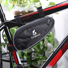Oxford Cloth Black Bike Frame Bag Reflective 1 L Triangle Bike Bag