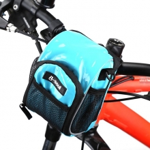 Green Foldable Mtb Handlebar Bag leatherette Red Bikepacking Bags