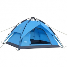 Automatic Blue Waterproof Canvas Tent Windproof 4 person Automatic Tent