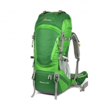 Wear Resistance Polyester Knit Stretch Green Backpacking Backpacks High Capacity 70 L Rucksack