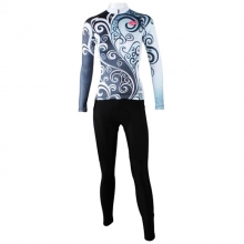 Women Cycling Suit High Elasticity Floral Botanical Back Pro Team Cycling Kits with Tights