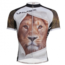 Ultraviolet Resistant Animal Lion Mountain Bike Shirts Short Sleeve Men Cycling Jersey