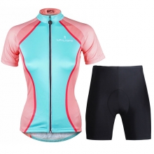 Ultraviolet Resistant Black s Cycling Kit Women Short Sleeve Cycling Jersey with Shorts