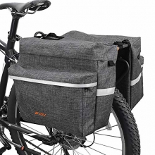 Black Bike Travel Bag Gray Durable Bicycle Trunk Bag