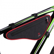 1 L Red Durable Triangle Bike Bag Cloth Black Bike Frame Bag