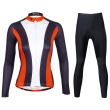 Winter Women Fleece Cycling Suit Black Cool Cycling Kits with Tights