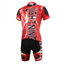 Quick Dry Red Back Holiday Cycling Kit Men Short Sleeve Cycling Suit with Shorts